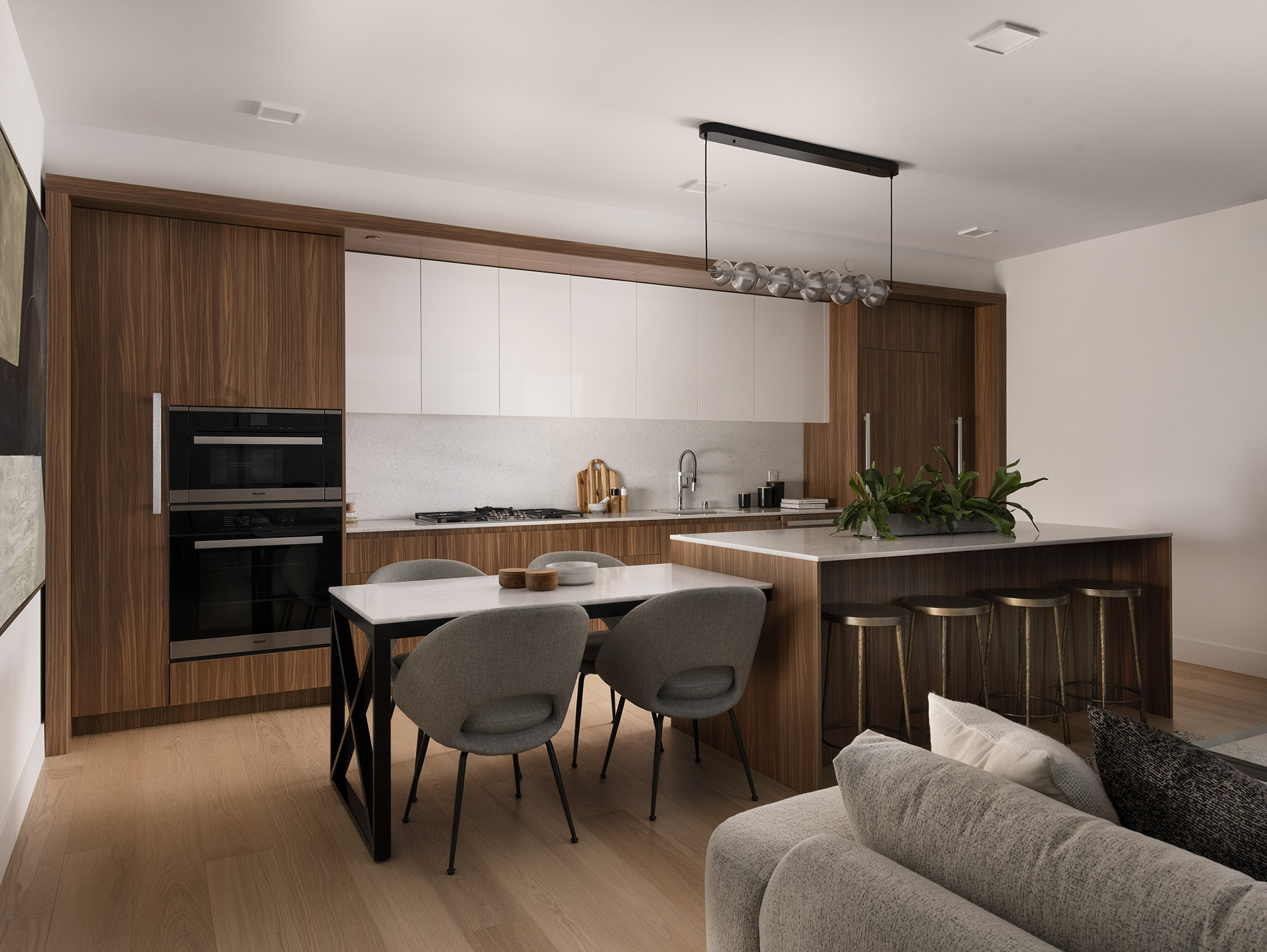 Modern kitchen, dramatic lighting