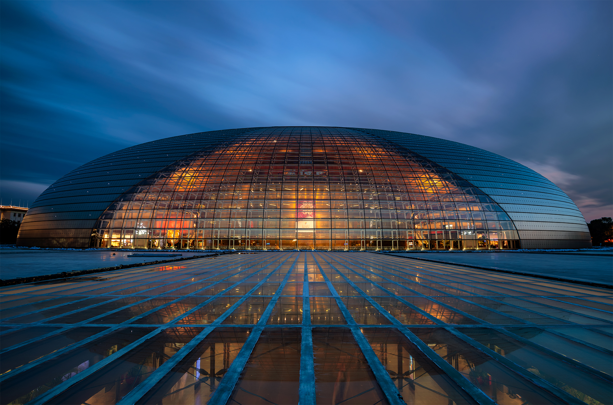 National Centre for the Performing Arts, Beijing, at night