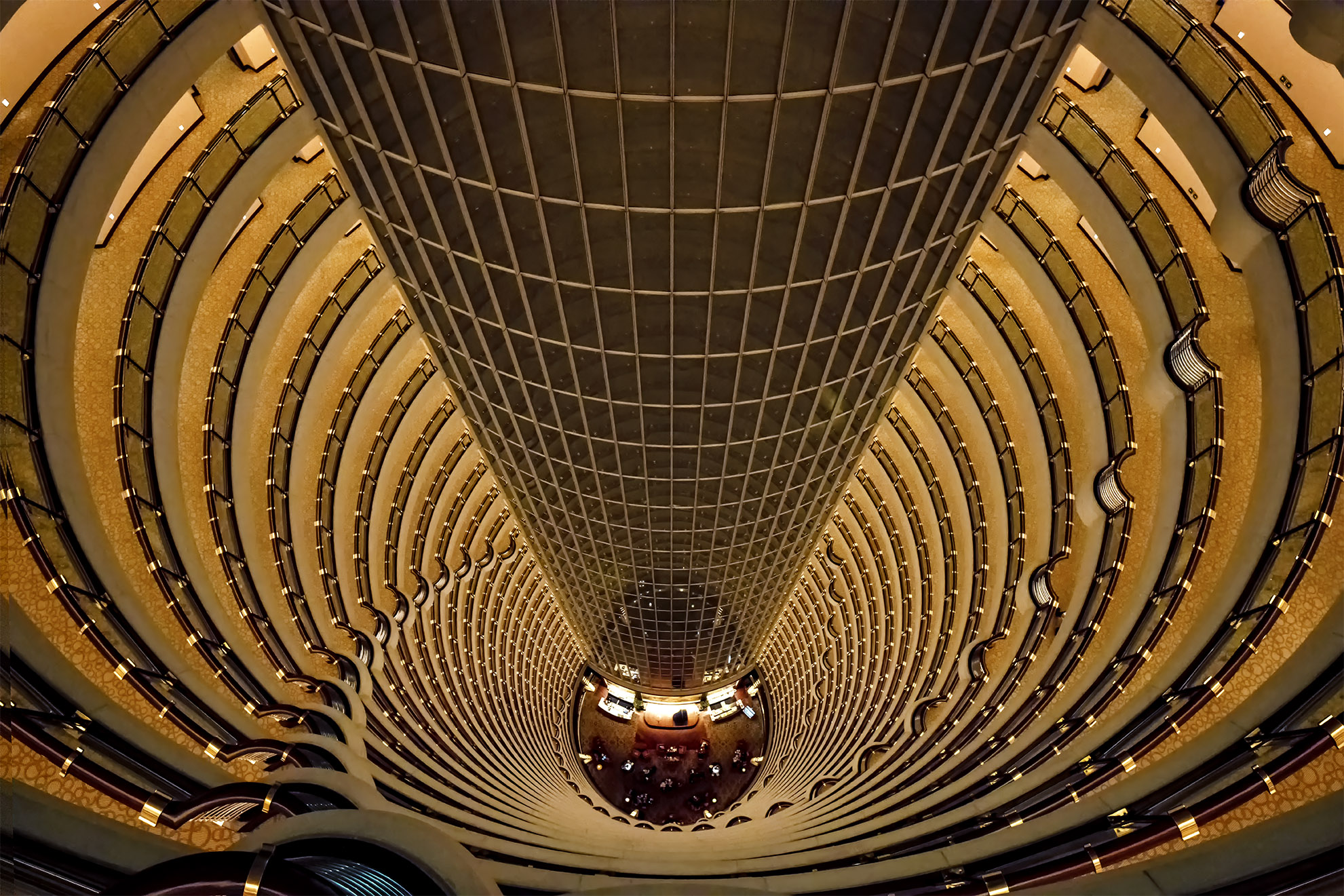 Atrium of the Grand Hyatt, Shanghai — a large architectural interior space