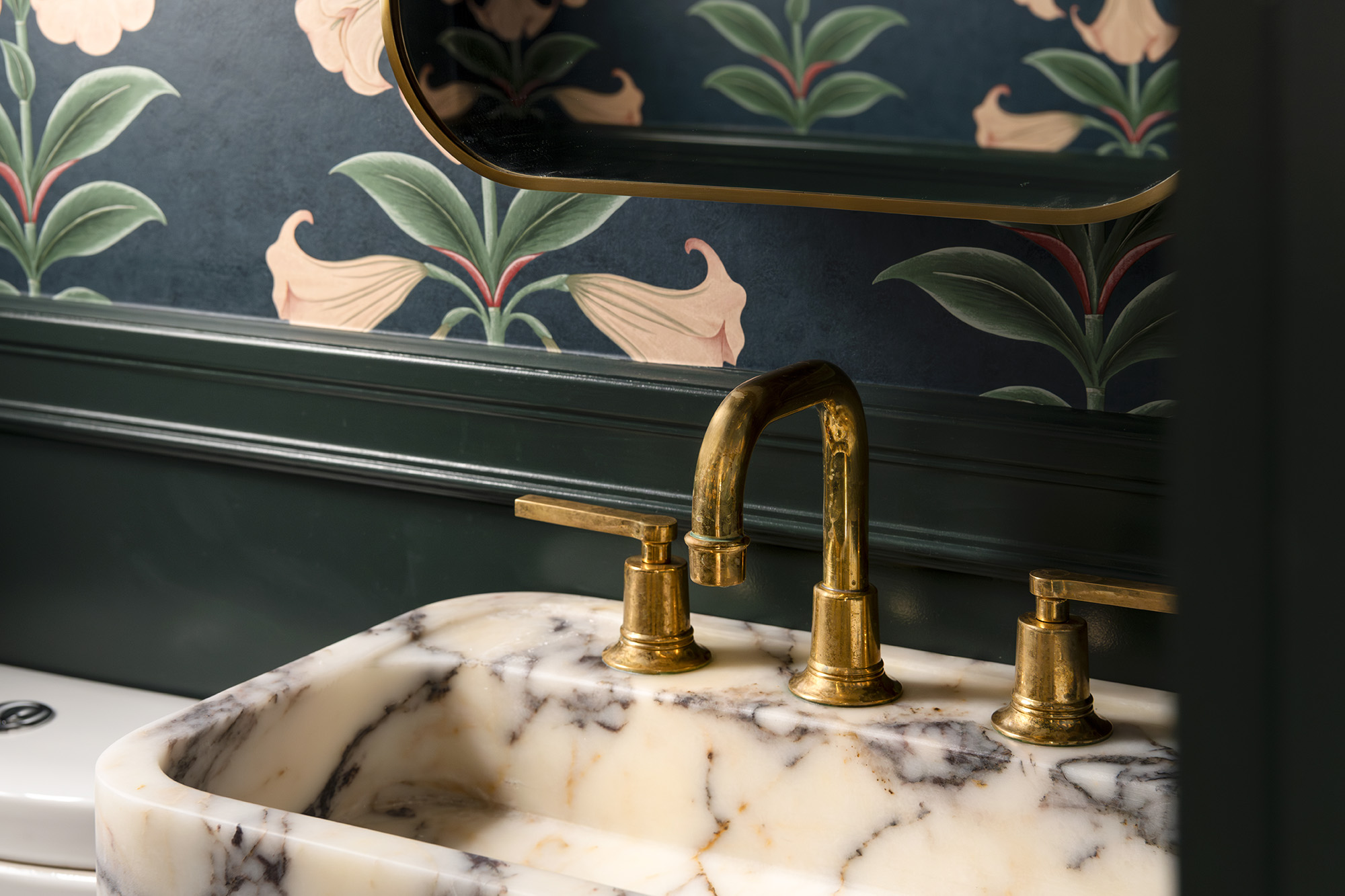 Powder room faucet detail
