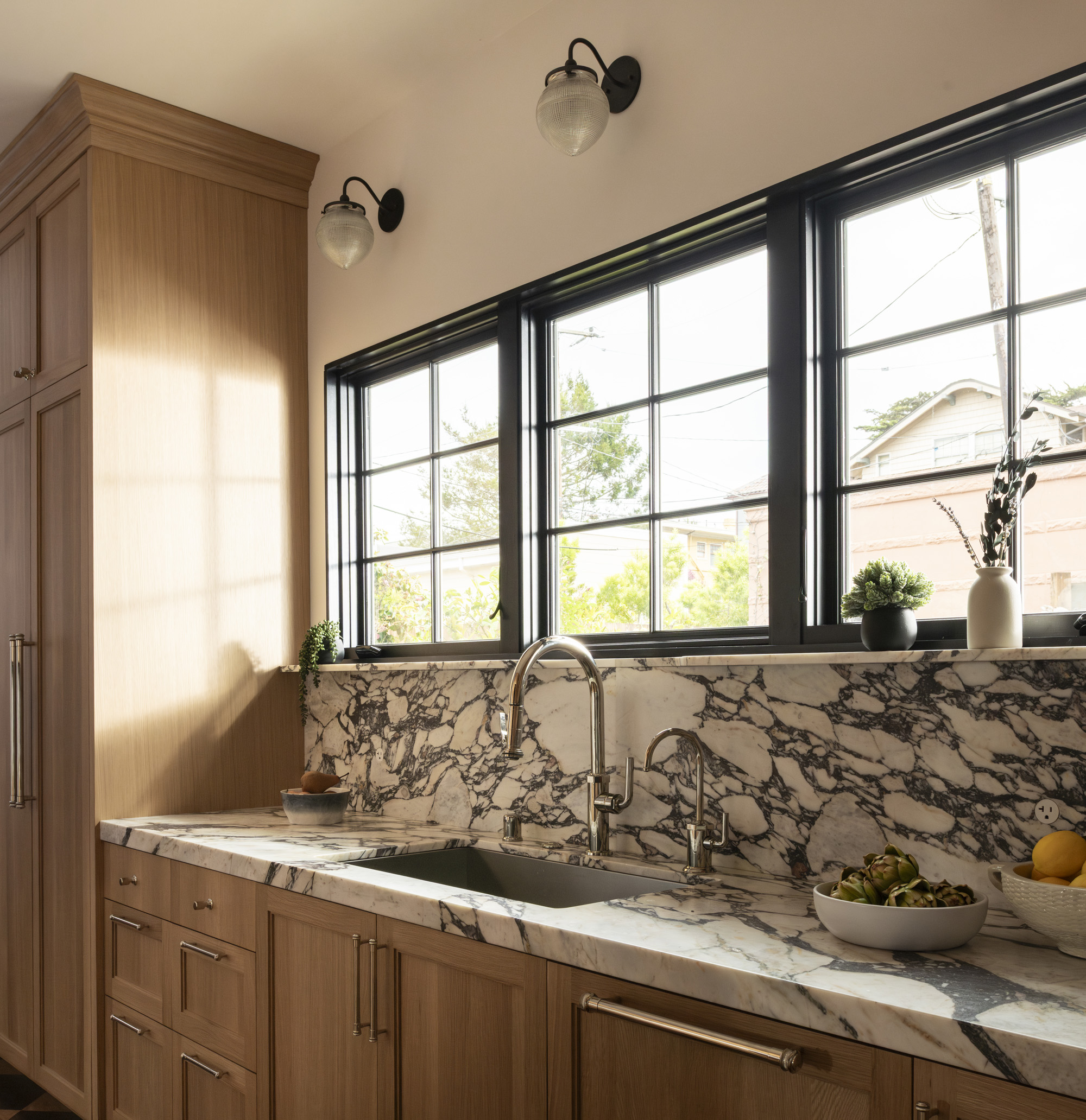 Contemporary kitchen remodel in morning light