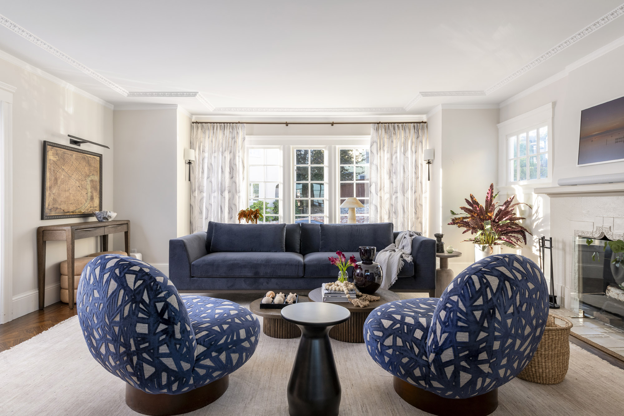 Living room, wide view