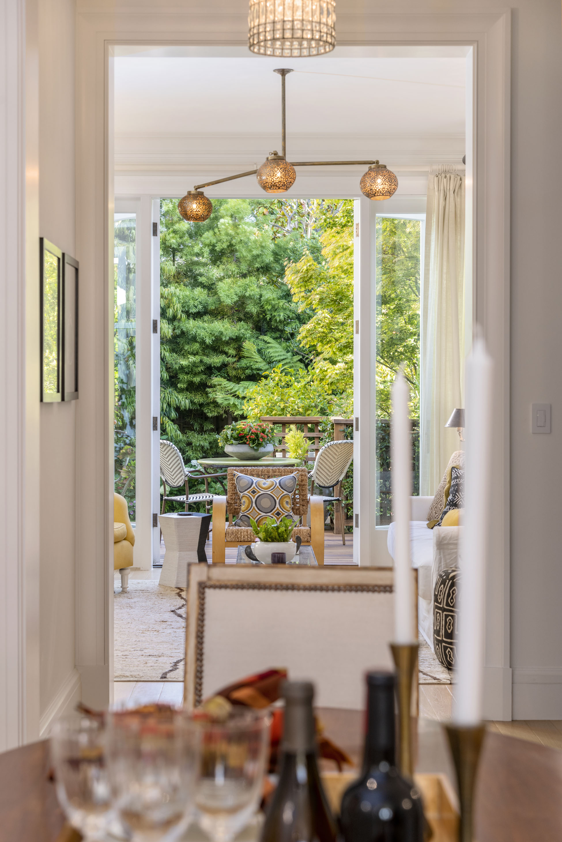 SF Victorian interior design shot of sunny family room