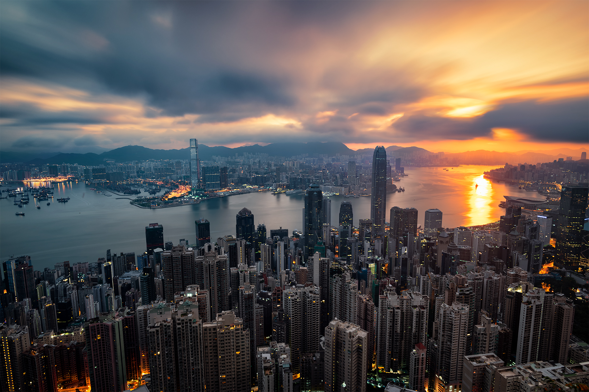 Sunrise from Victoria Peak, Hong Kong