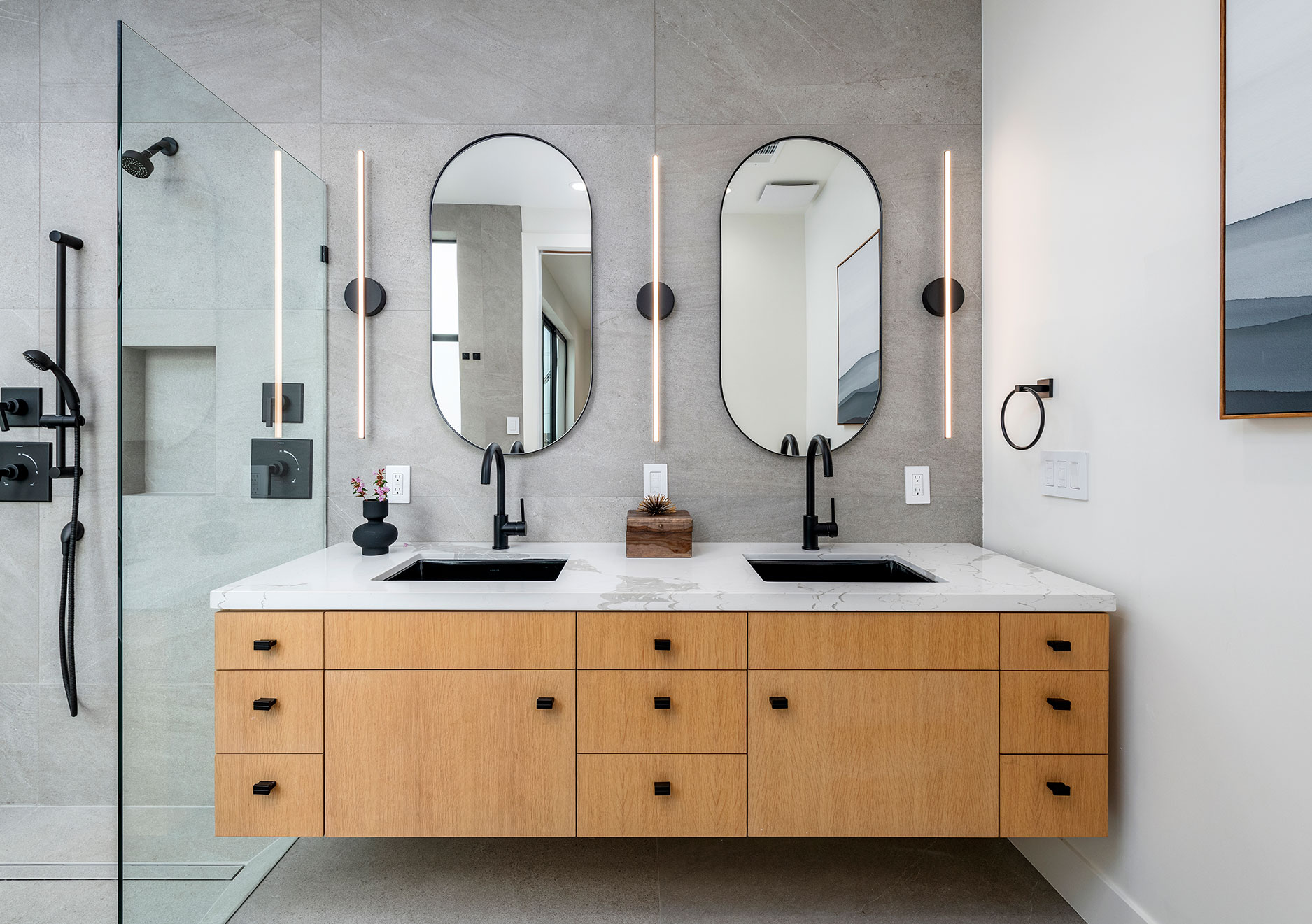 SF modern bathroom vanity shower remodel